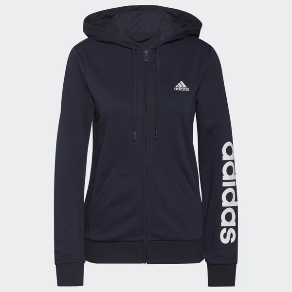 Adidas-női-sötétkék-pamut-cipzáros-kapucnis-pulóver-H07749